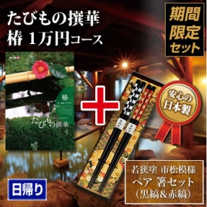 《ペア箸セット》たびもの撰華 椿(つばき)10000円 《ペア箸セット》たびもの撰華 椿(つばき)10000円